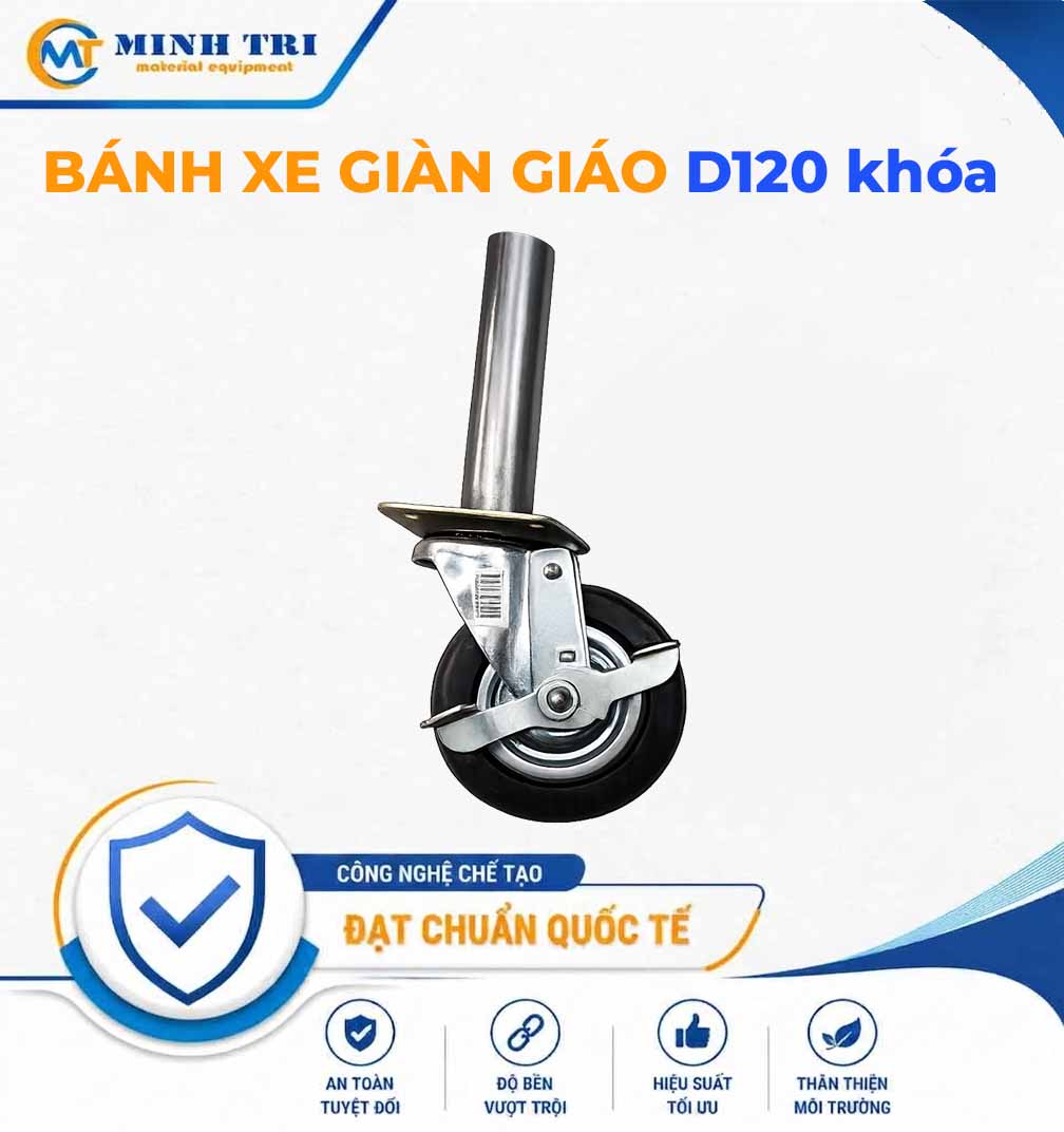 bánh xe giàn giáo D120 khóa