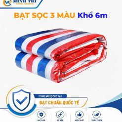 bạt sọc 3 màu khổ 6m