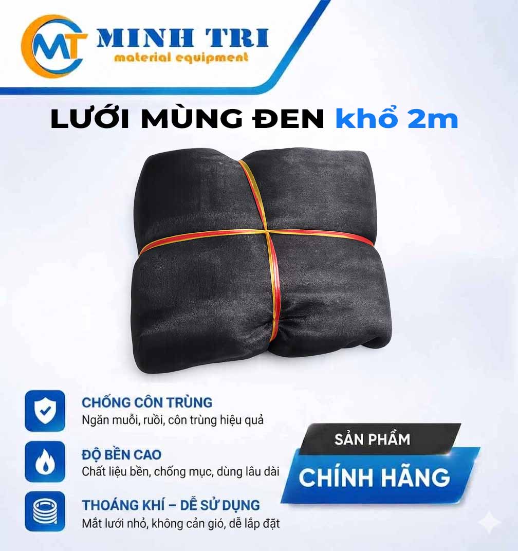 lưới mùng đen khổ 2m
