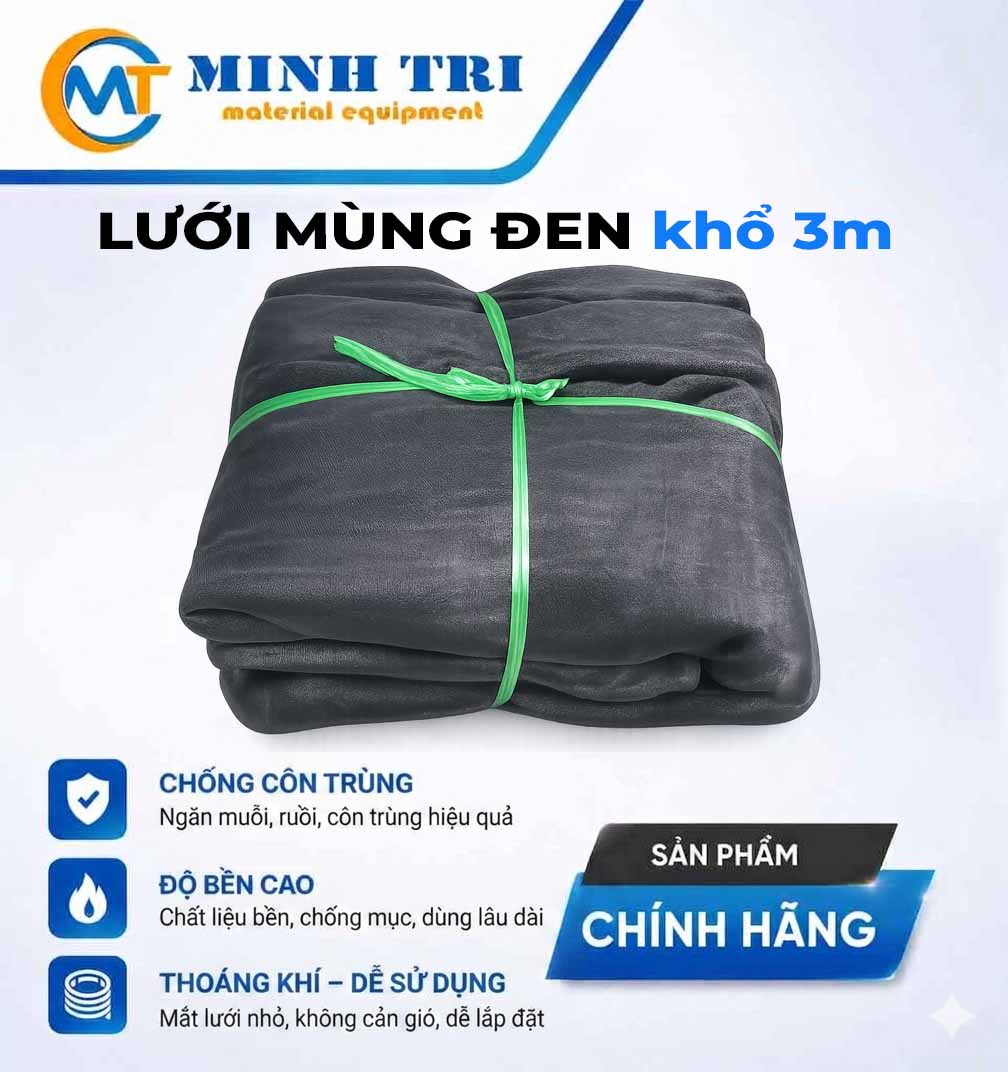 lưới mùng đen khổ 3m