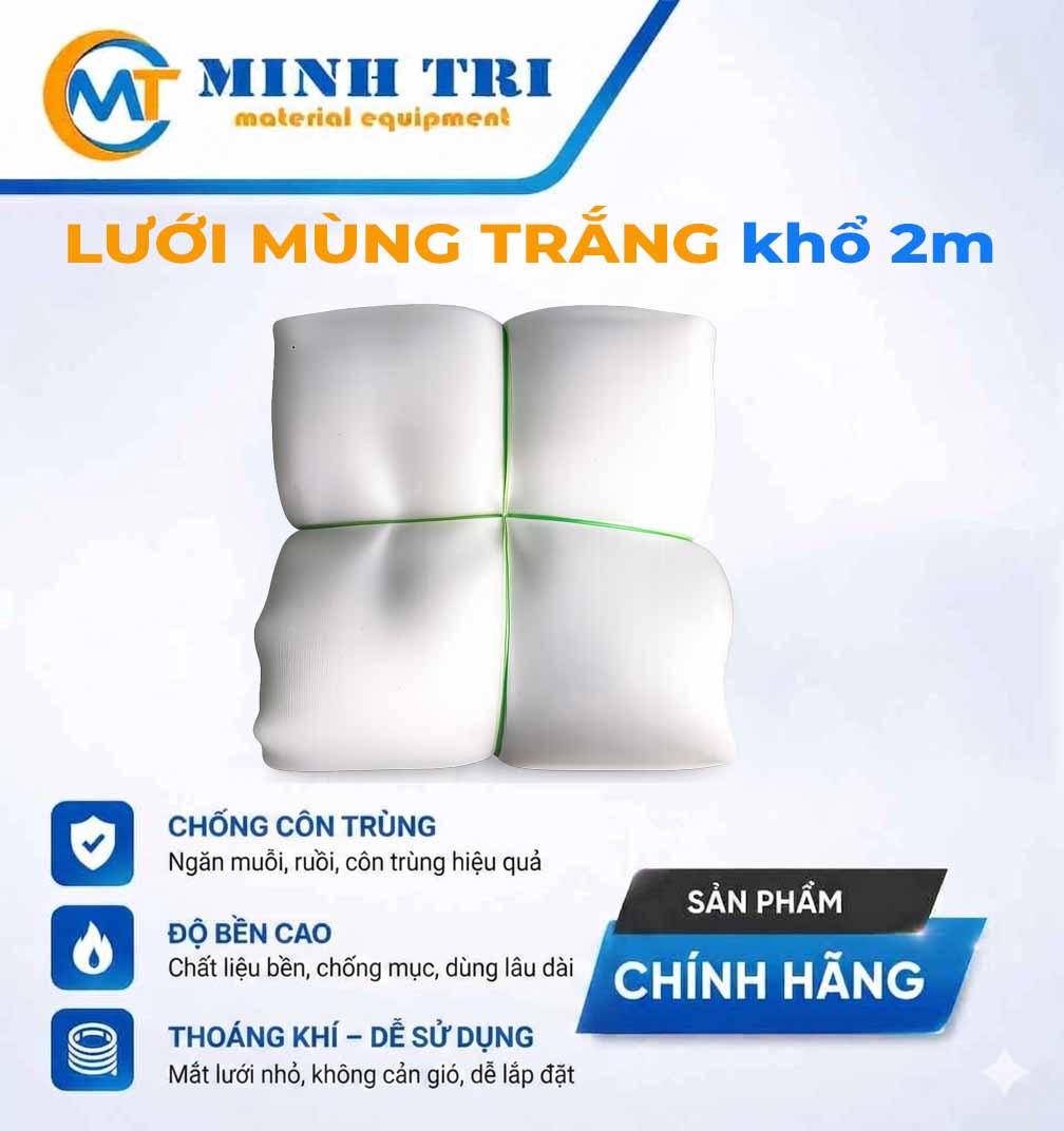 lưới mùng trắng khổ 2m