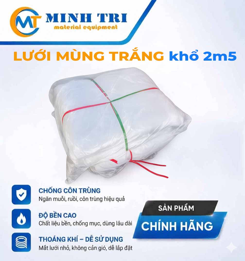 lưới mùng trắng khổ 2m5