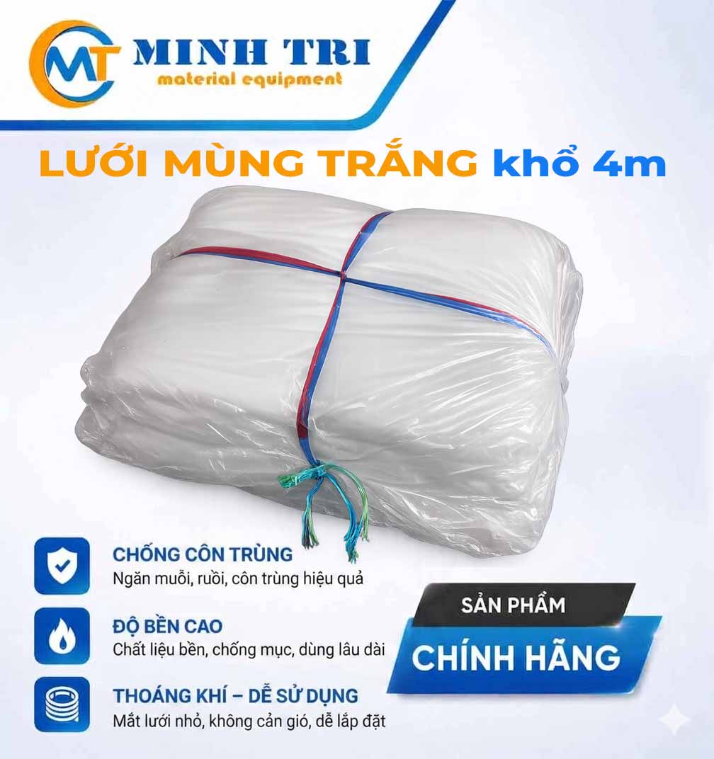 lưới mùng trắng khổ 4m