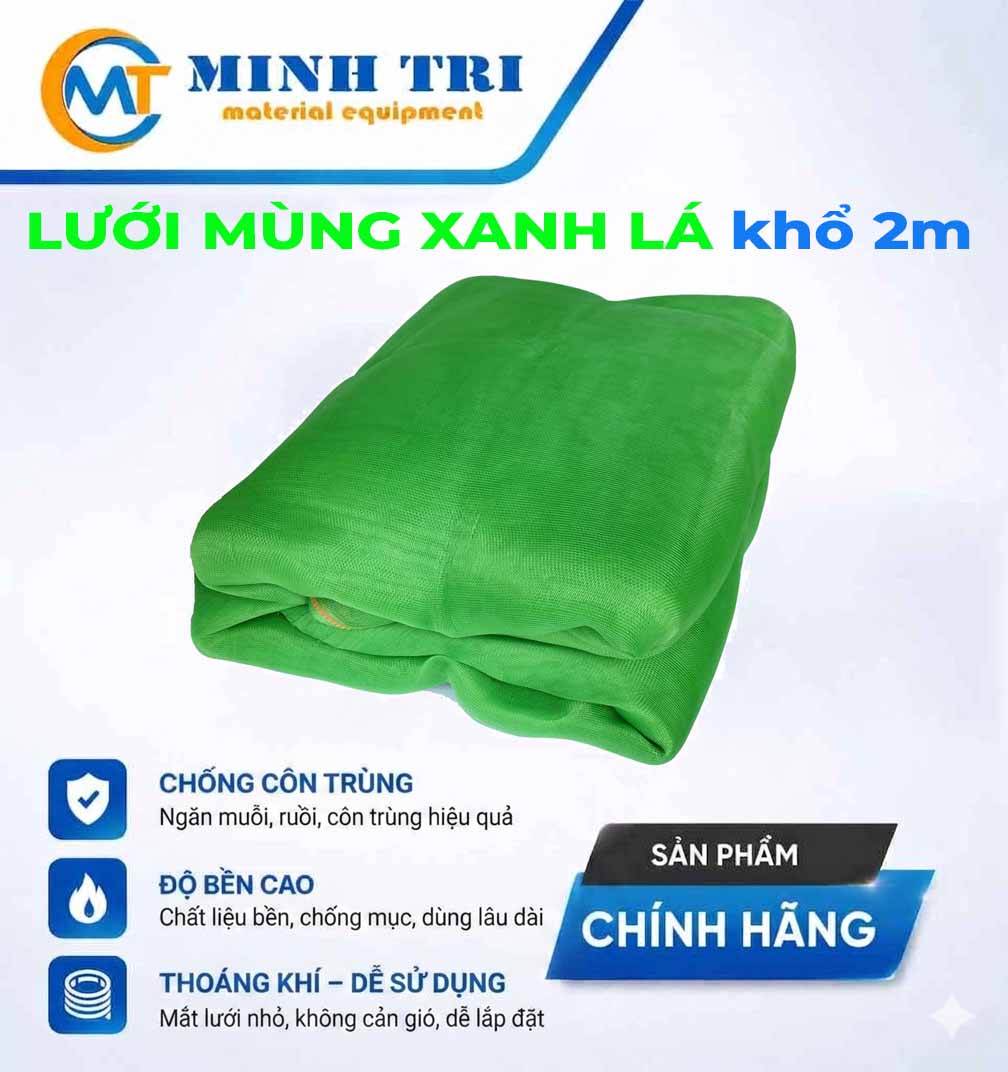 lưới mùng xanh lá khổ 2m
