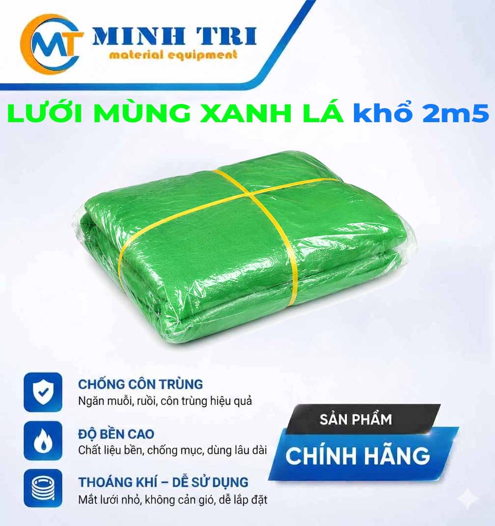 lưới mùng xanh lá khổ 2m5
