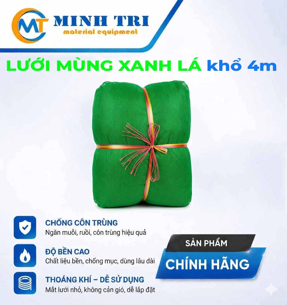 lưới mùng xanh lá khổ 4m