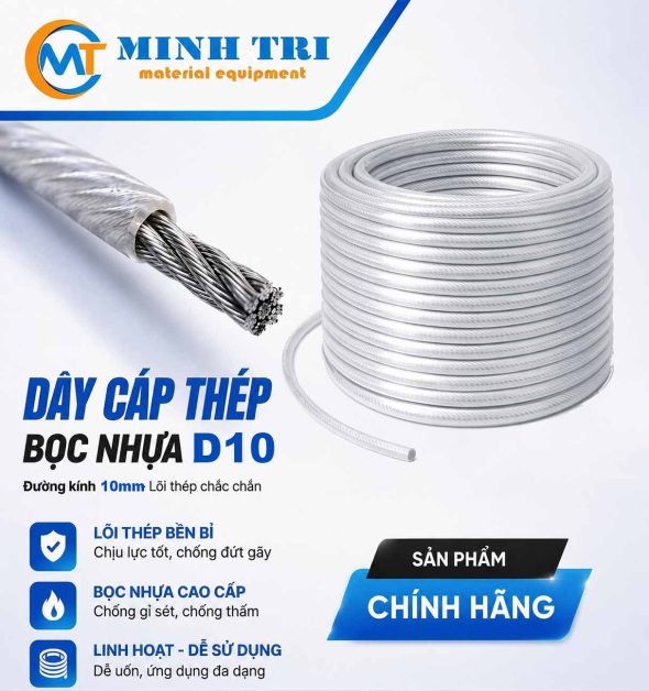 Cáp thép bọc nhựa D10