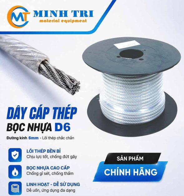 Cáp thép bọc nhựa D6