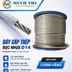 Cáp thép bọc nhựa D14 - cáp bọc nhựa 14mm