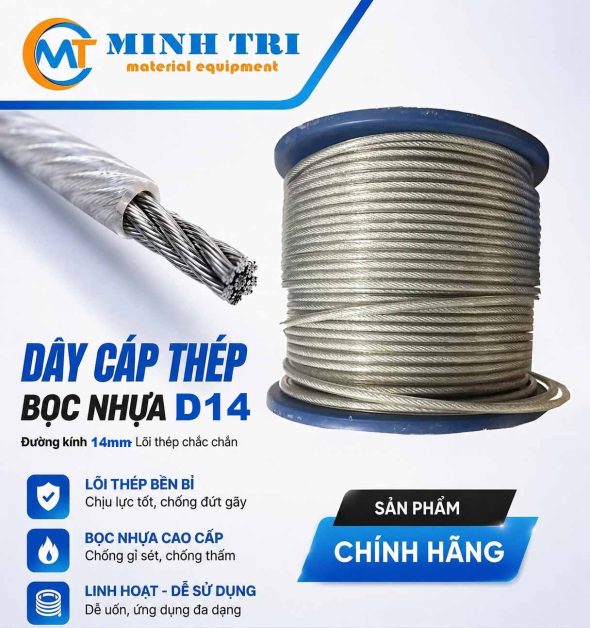 Cáp thép bọc nhựa D14