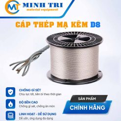 cáp thép mạ kẽm D8 - cáp mạ kẽm D8