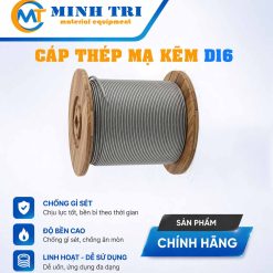 cáp thép mạ kẽm D16 - cáp mạ kẽm D16