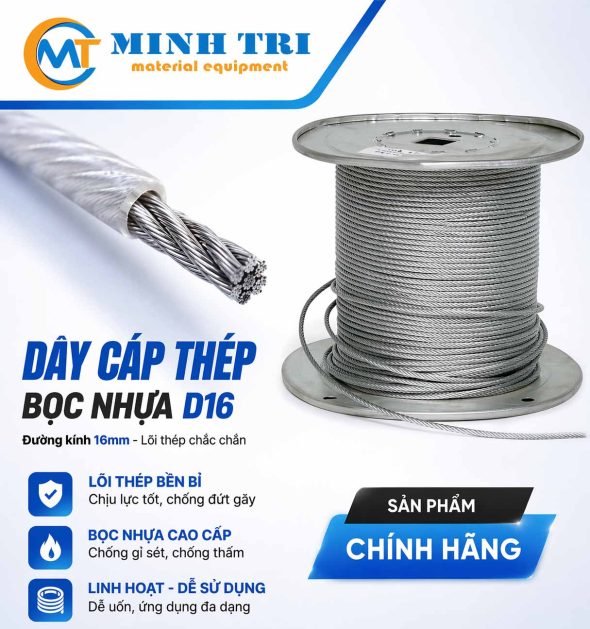 Cáp thép bọc nhựa D16