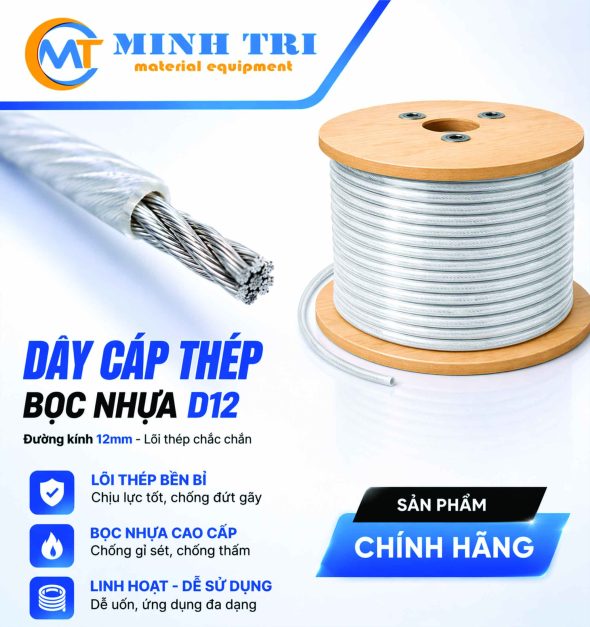 Cáp thép bọc nhựa D12