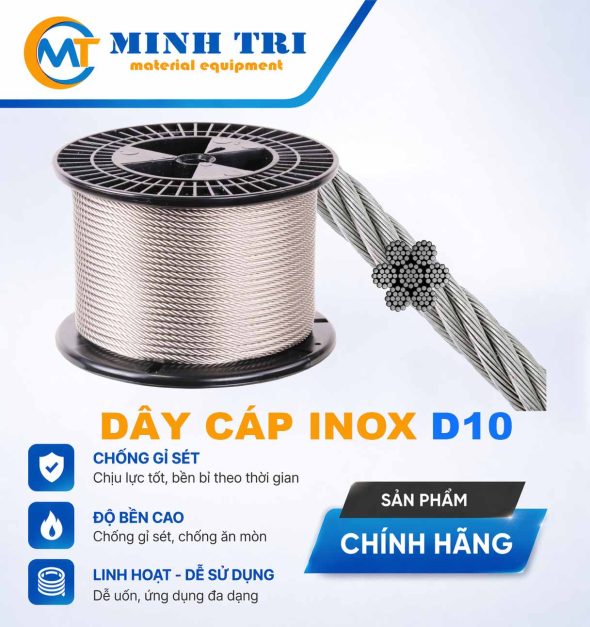 Cáp inox D10
