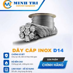 cáp inox D14 - cáp thép inox D14
