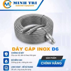 dây cáp inox D6 - cáp thép inox D6