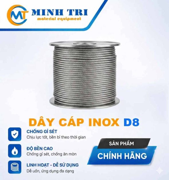 Cáp inox D8