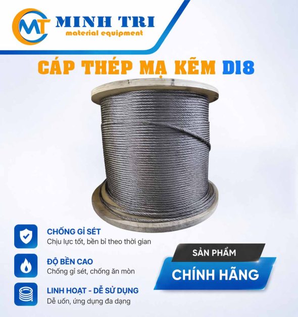 Cáp Thép Mạ Kẽm D18