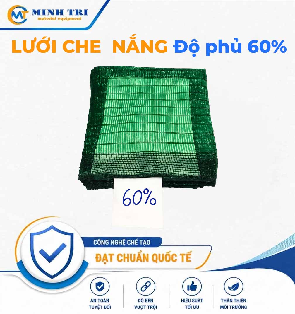 lưới che nắng độ phủ 60%