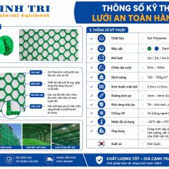 Thông số kỹ thuật lưới an toàn hàn quốc