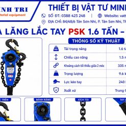 Pa lăng lắc tay PSK 1.6 tấn - Ảnh 4