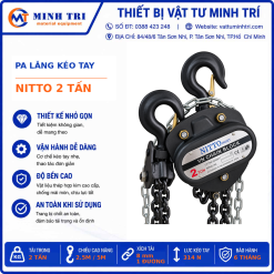Pa lăng kéo tay Nitto 2 tấn