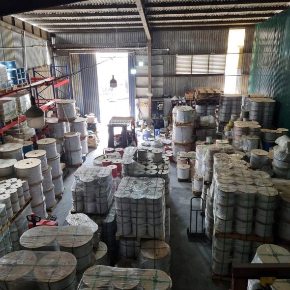 Khu vực lưu trữ cuộn cáp thép