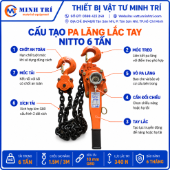 Pa lăng lắc tay Nitto 1 tấn - Ảnh 4