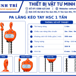 Pa lăng kéo tay HSC 1 tấn - Ảnh 3