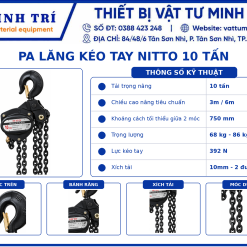Pa lăng kéo tay Nitto 10 tấn - Ảnh 3