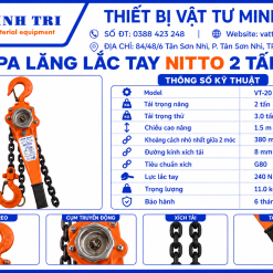 Pa lăng lắc tay Nitto 2 tấn - Ảnh 3