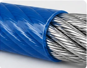Bề mặt dây cáp thép bọc nhựa PVC